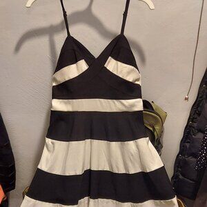 Black and white cocktail dress